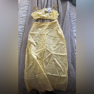 Forever21 Linen Cut Out Dress